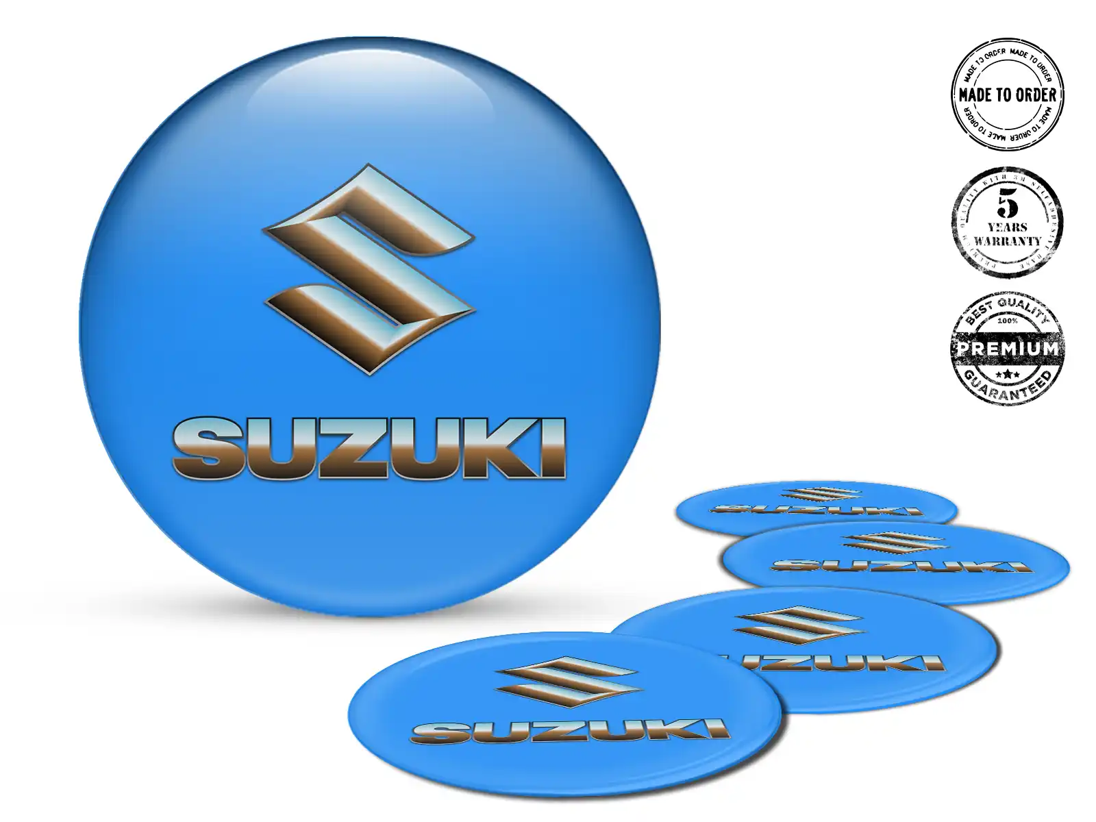 Suzuki Radaufkleber Logo Harzgewölbtes Design